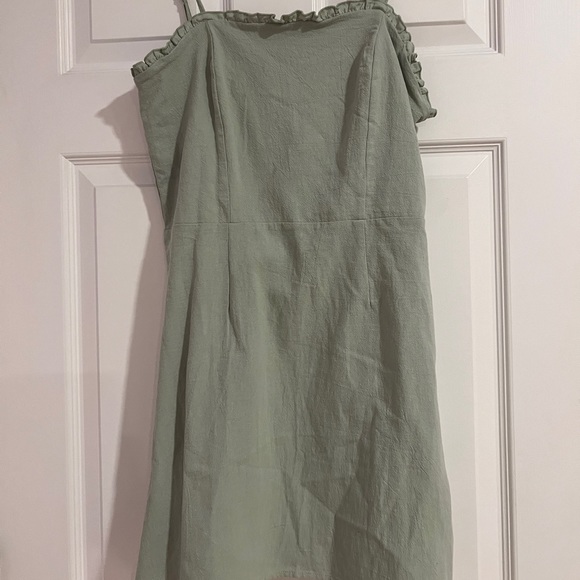 PacSun | Dresses | Pacsun Sage Green Linen Mini Dress | Poshmark